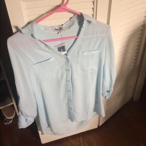 Express Portofino Shirt Size XS Light Blue